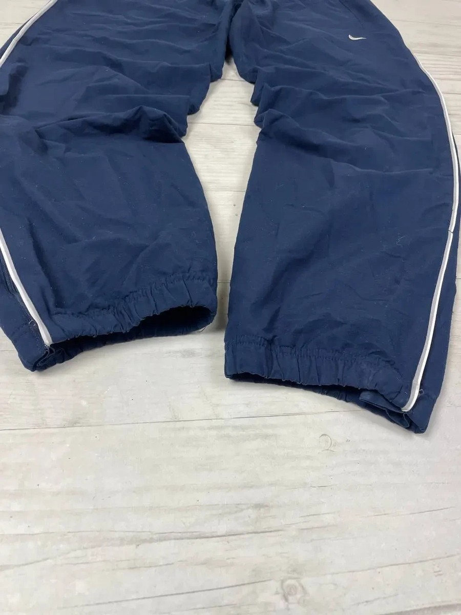 Vintage Nike Track Pants 00s Striped Nylon Swoosh Y2K Baggy Men