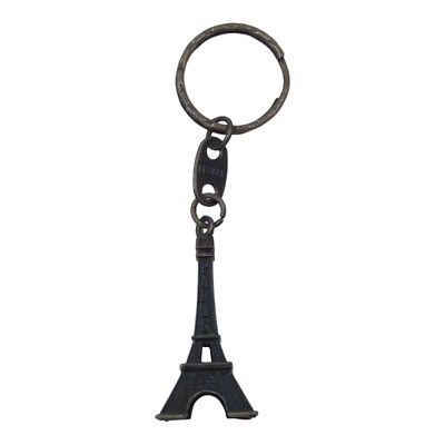 Paris France Eiffel Tower Souvenir Keyring Keychain Figural 3D Miniature Travel