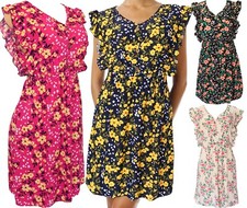 Dolman Floral Summer Batwing Sleeves Causal Dress