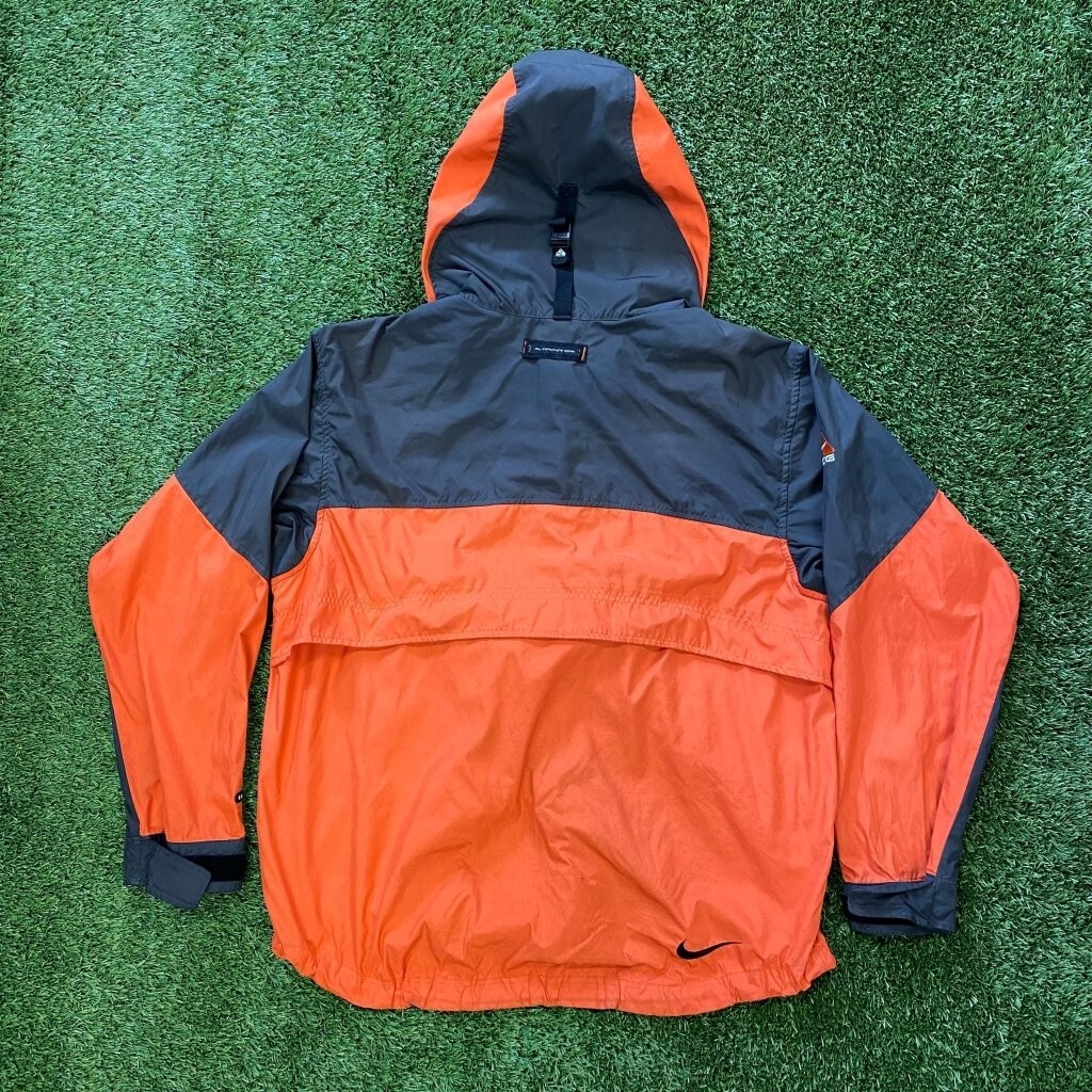 ジャケット・アウター Nike ACG Hooded jacket Orange/Dark Gray Nike Vintage ACG Orange and Dark Gray 1990's Winter Jacket