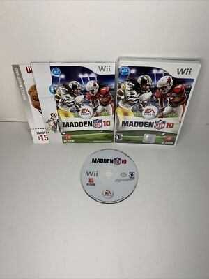 Madden NFL 10 EA Sports Nintendo Wii 2009 Tested Game CIB Complete w ...