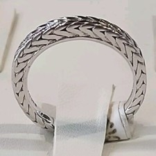 Solid 925 Sterling Silver Stackable Domed Ring Eternity Band