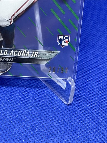 2018 Topps High Tek Ronald Acuna Jr. Rookie Card SP RC /99 Green High Grade ๐ - Picture 4 of 5