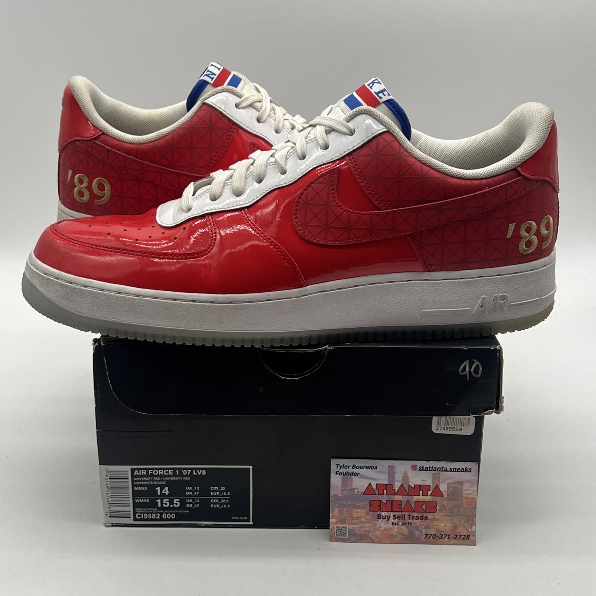 nike air force 1 low overbranding white red blue