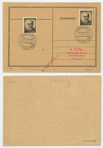 112818 - Stempel: XIX. Jiraskuv Hronov - Hronov 14.8.1949
