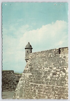 Puerto Rico Sentry Box on Ancient Wall La Princesa Fort, Chrome Unp 6 x 4