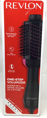 Revlon One-Step Volumizer 1.0 Hair Dryer & Hot Air Brush Black Pink Oval Design