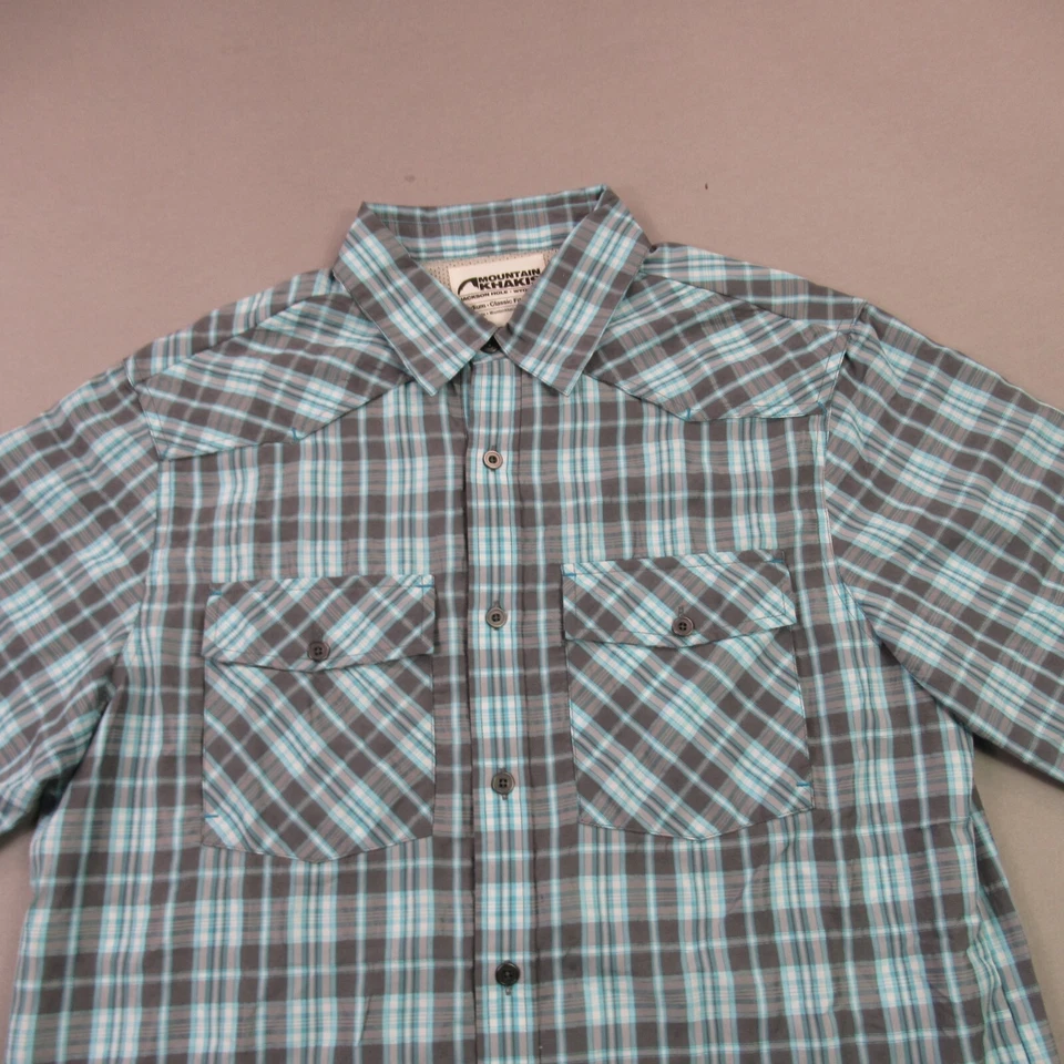 Mountain Khakis Shirt Mens Medium Short Sleeve Button Front Lightweight Classic - Image 3 of 4