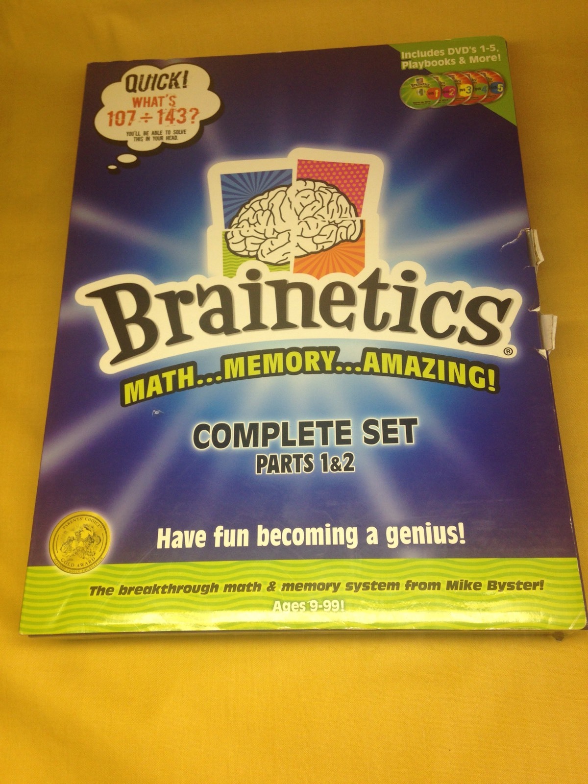 BRAINETICS Complete Set Parts 1 & 2 + Challenge Game Math Memory 9-99 Boys&Girls BRAINETICS Complete Set Parts 1 & 2 + Challenge Game Math Memory 9-99 Boys&Girls
