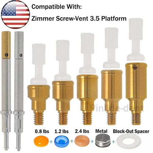 US Dental Attachment Abutment PAØ3.5mm Removable Male Caps Tool for Zimmer