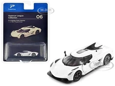 KOENIGSEGG JESKO ABSOLUT CRYSTAL WHITE 1/64 DIECAST MODEL CAR BY POSTERCARS H06B