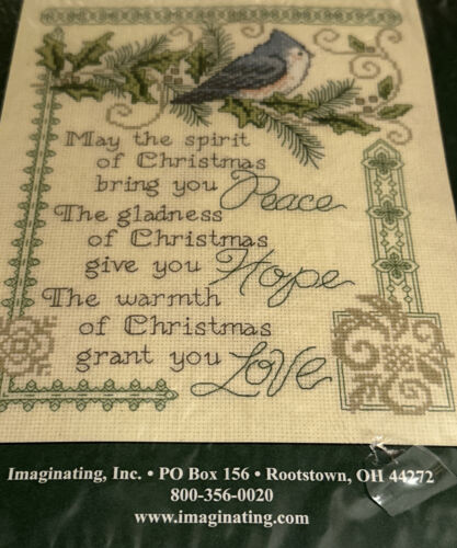 Diane Arthurs Peace, Hope & Love Imaginations Inc Cross Stitch Kit New - Picture 2 of 9