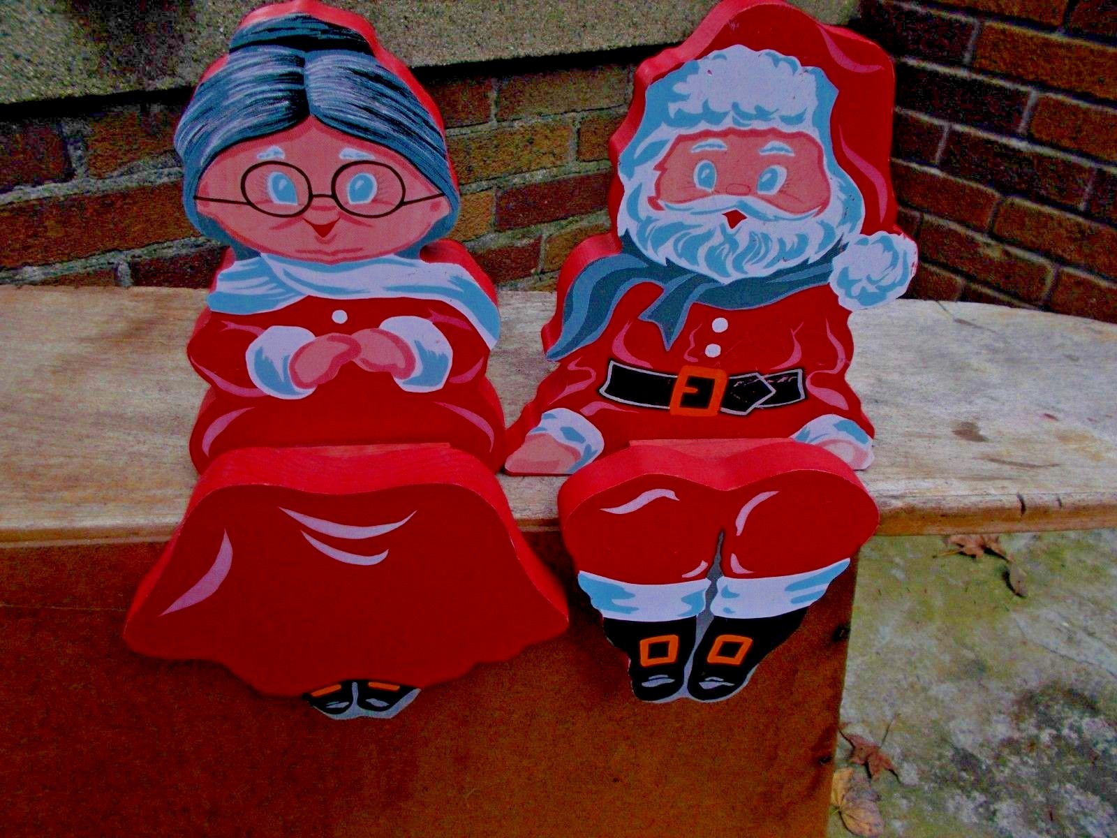 Vintage Trim A Home Mr Mrs Santa Claus Motion-ettes - Animated Figure W/Lamp