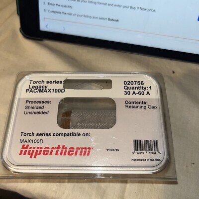Hypertherm (020756) 60AMP Plasma Welding Retaining Cap for MAX100D Plasma Cutter