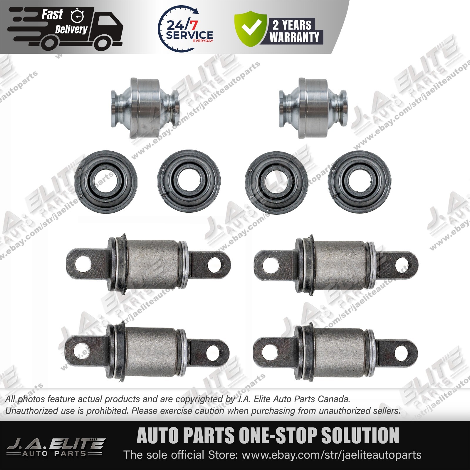 10pcs Front or Rear Lower Control Arm Bushing Kit fit Ferrari 430, 360