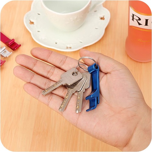 10Pcs Bottle Opener Keyring Metal Beer Bar Tool Keychain Gifts Random Colour Key - Picture 9 of 11