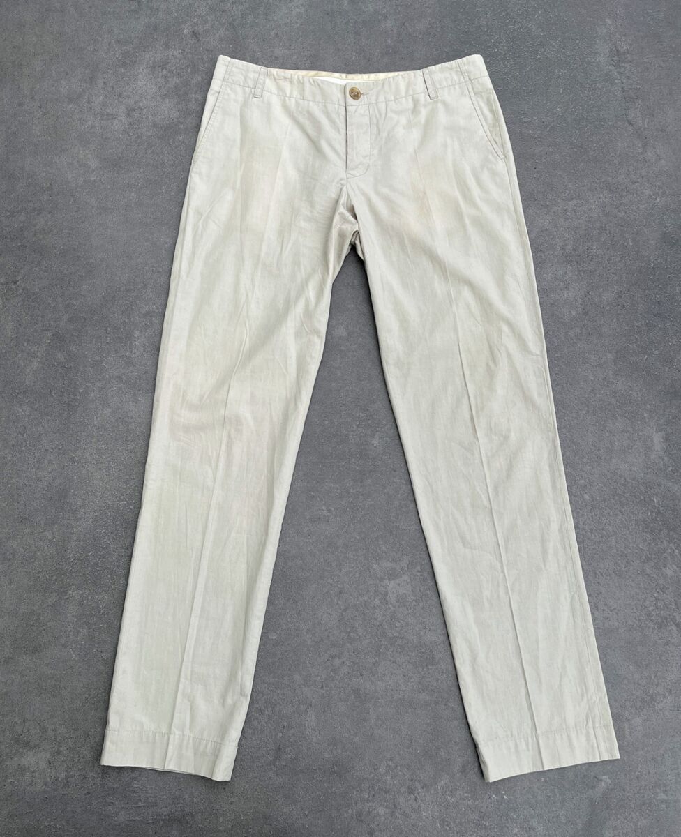 VTG RICK OWENS OLMAR & MIRTA Cotton / Silk Chino Pants Beige VTG RICK OWENS OLMAR & MIRTA Cotton / Silk Chino Pants Beige