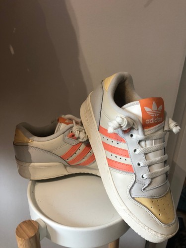 Adidas Originals Trainers Rivalry Low Leather White, Grey, Yellow, Orange UK 4.5 - Picture 9 of 12