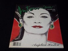 1987 DECEMBER INTERVIEW MAGAZINE - ANJELICA HOUSTON FRONT COVER - E 3864