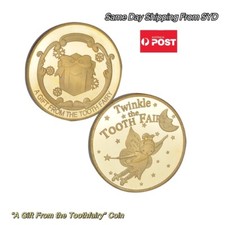 1PC Tooth Fairy Coin Collection Toy Gift Souvenir For Children Kids Gift Giftbox
