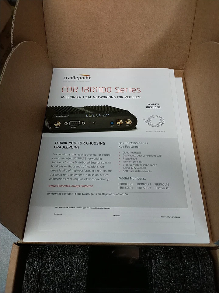 Cradlepoint IBR1100LPE-VZ 4G LTE Verizon Mobile Cellular Modem / Router w/Wi-Fi - Image 2 of 4