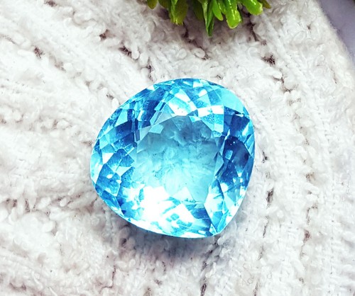 Ciondolo Argento Donna Con Acquamarina Blu E Cristalli - Omaggio Cavo - 4,9g (Round 8x8mm) - Foto 4