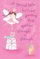 Cute BIRTHDAY Card FOR YOUNG GIRL, Fairy Princess Frog by American Greetings