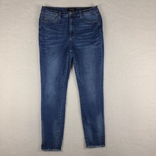 Judy Blue Jeans Womens 15/32 Blue Skinny Fit Fray Medium Wash Denim