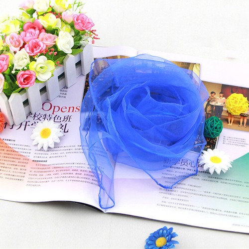 Women Square Scarves Chiffon Fabric Small Scarf Gradient Shawl Neckerchief Gift - Picture 17 of 45
