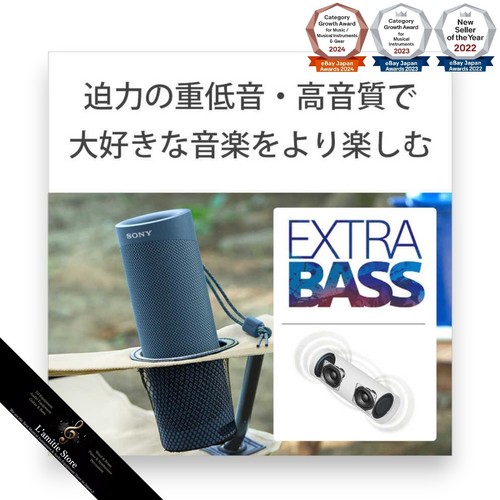 Sony SRS-XB23 L Blue Extra Bass Wireless Bluetooth Waterproof Speaker JP New - Picture 10 of 22