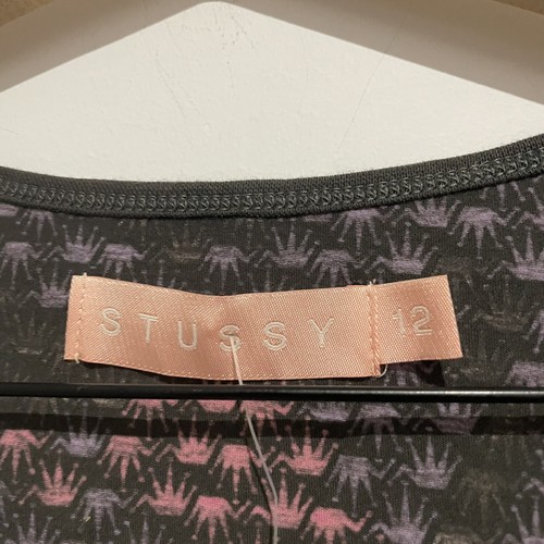 NEW Vintage Stussy Womens Crown Camo V-neck Top Size 12 Sleeveless Y2K - Picture 5 of 7