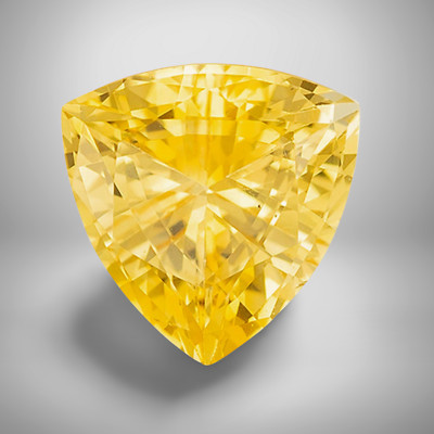 Yellow Sapphire Trillion Cut Gemstone 5.5 Cts - 12 mm AAA+ Loose Gem
