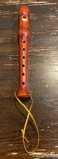 Musical instrument Wooden Recorder Tree Ornament 4 1/2  inches really works