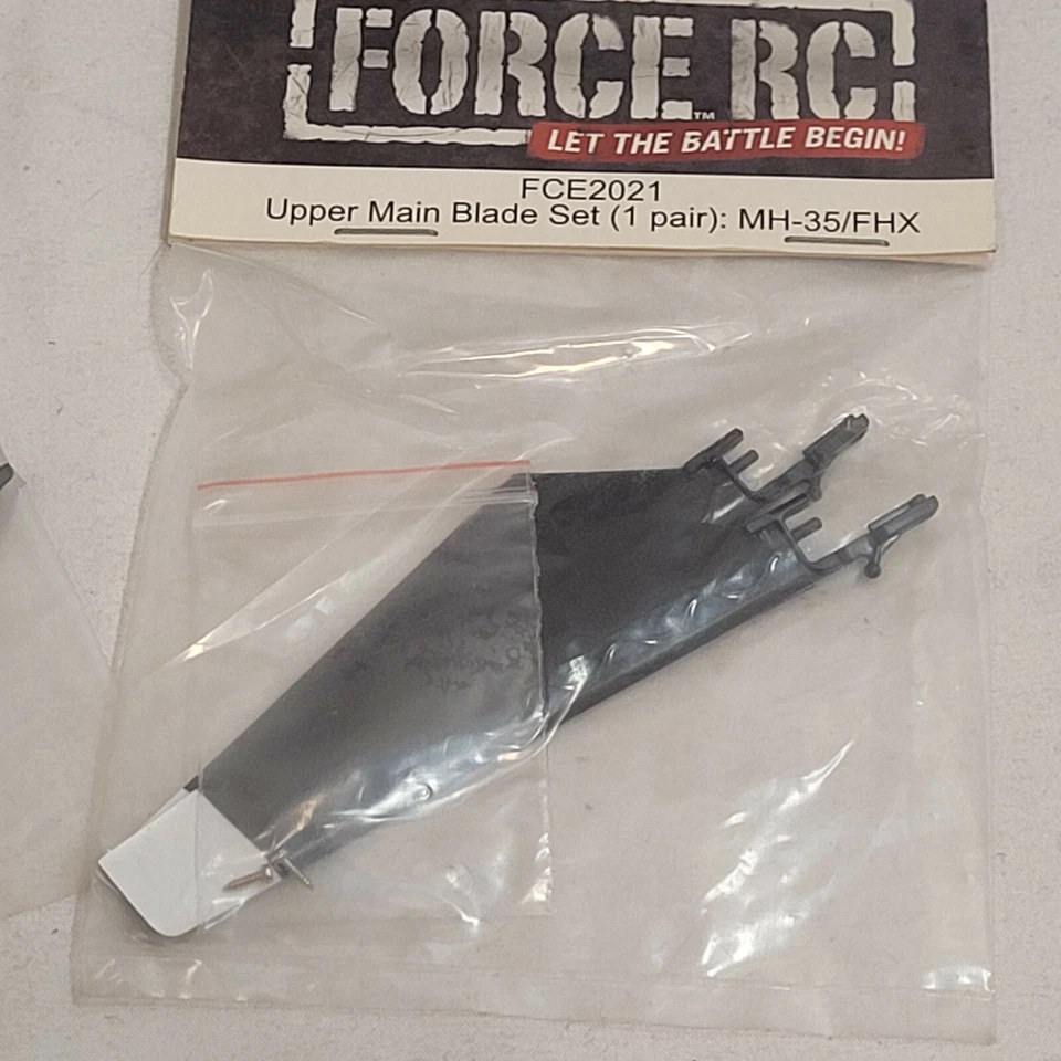 Lot 4 Force RC FCE2127 MH-35 Canopy Blue Body Tail Section + Up Main Blades 2021 - Image 2 of 4