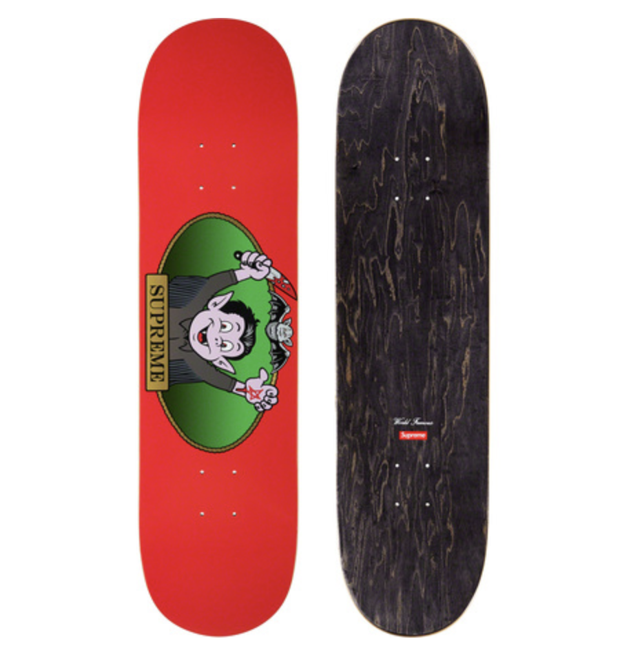 【激レア今だけ価格】SUPREME VAMPIRE BOY SKATEBOARD SUPREME VAMPIRE BOY SKATEBOARD (RED) SS21 KAWS CHALK LOGO SMURFS