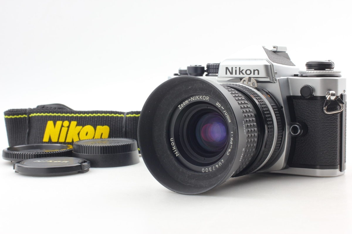 【美品】Nikon FE2 ニコン Honeycomb [MINT /Hood] Nikon FE2 Silver Film Camera Body Ai