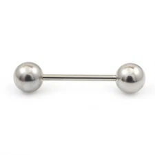 Straight Barbell 14G with 8mm Balls Made of Surgical Steel