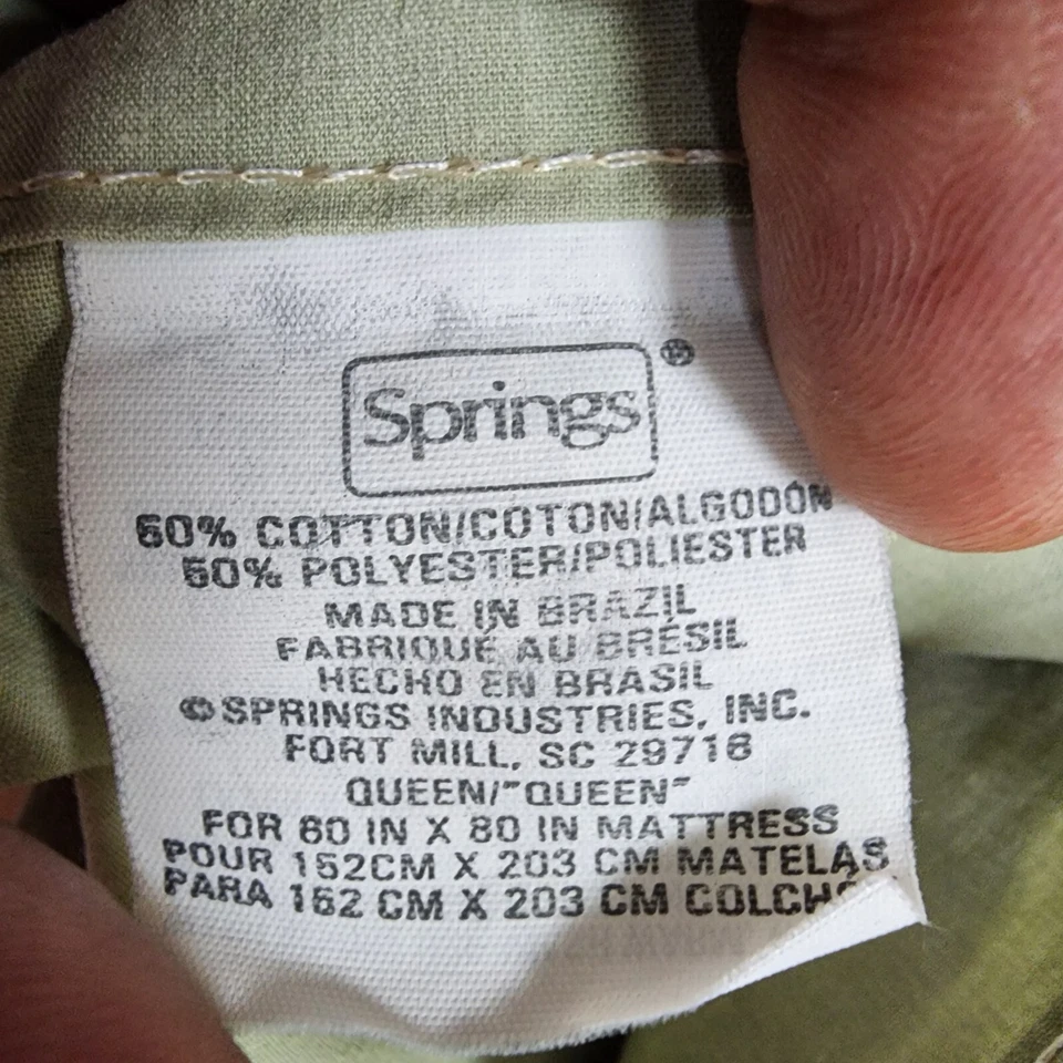 Molas lençol plano tamanho King 80 pol x 80 pol, verde perfeito - Imagem 4 de 4