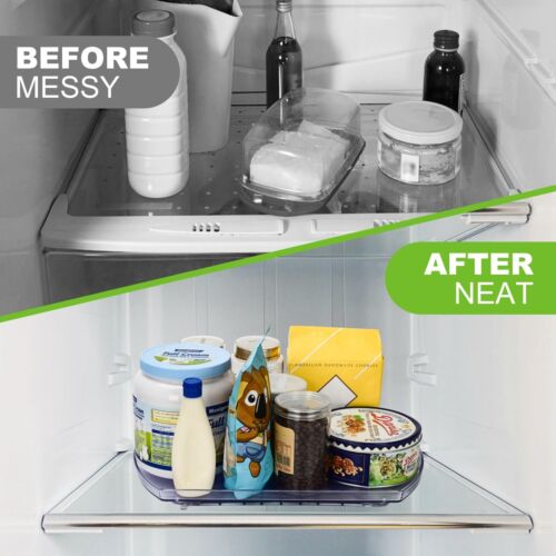 360 Rotation Lazy Susan Turntable For Refrigerator 16.5" X 11" Square Lazy Susan - Picture 3 of 6