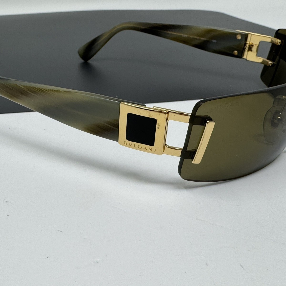 Vintage Bvlgari Sunglasses 626 101/73 Gold Metal Rimless Vintage Bvlgari Sunglasses 626 101/73 Gold Metal Rimless