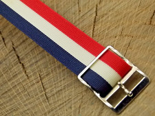 Speidel Nylon Silver Tone Buckle NOS Unused Vintage 17.5mm One Piece Watch Band