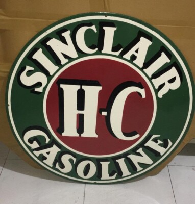 Sinclair Gasoline  Porcelain Enamel Metal Sign 30 Inches Double Side