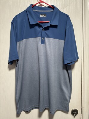 Bolle Polo Mens 2XL XXL Blue Collared Shirt Athleisure Short Sleeve