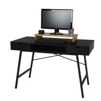 BüRotisch HWC-E92, Schreibtisch Computertisch, 3D-Struktur 120X60Xcm, Schwarz