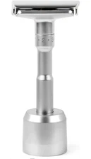 ADJUSTABLE SAFETY RAZOR 1-6 Adjustment Shave Settings MATTE SILVER