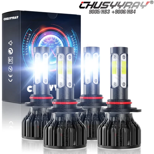 4x LED Headlight Bulbs Kit for Chevy Silverado 1500 2500HD 3500HD 2003-2005 2006 - Foto 1 di 12