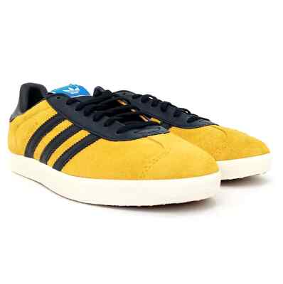 Adidas Men's Originals Gazelle Sneakers Yellow Black Suede JP5283