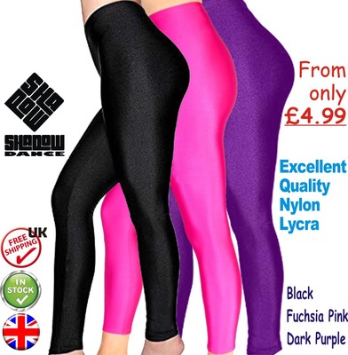 Shiny Footless Leggings Lycra Gym leotards ballet yoga children jazz dance CC