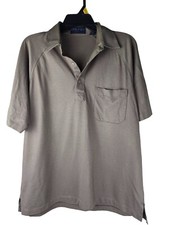 VTG 80s/90s Enro Cotton Mist Polo Shirt M Brown Short Sleeve With Chest Pocket