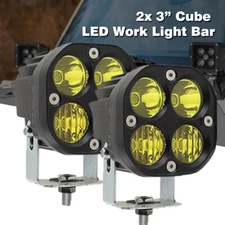 3inch LED Work Light Flood/Spot Cube Pods Bar Driving Fog Lamp Offroad Truck SUV